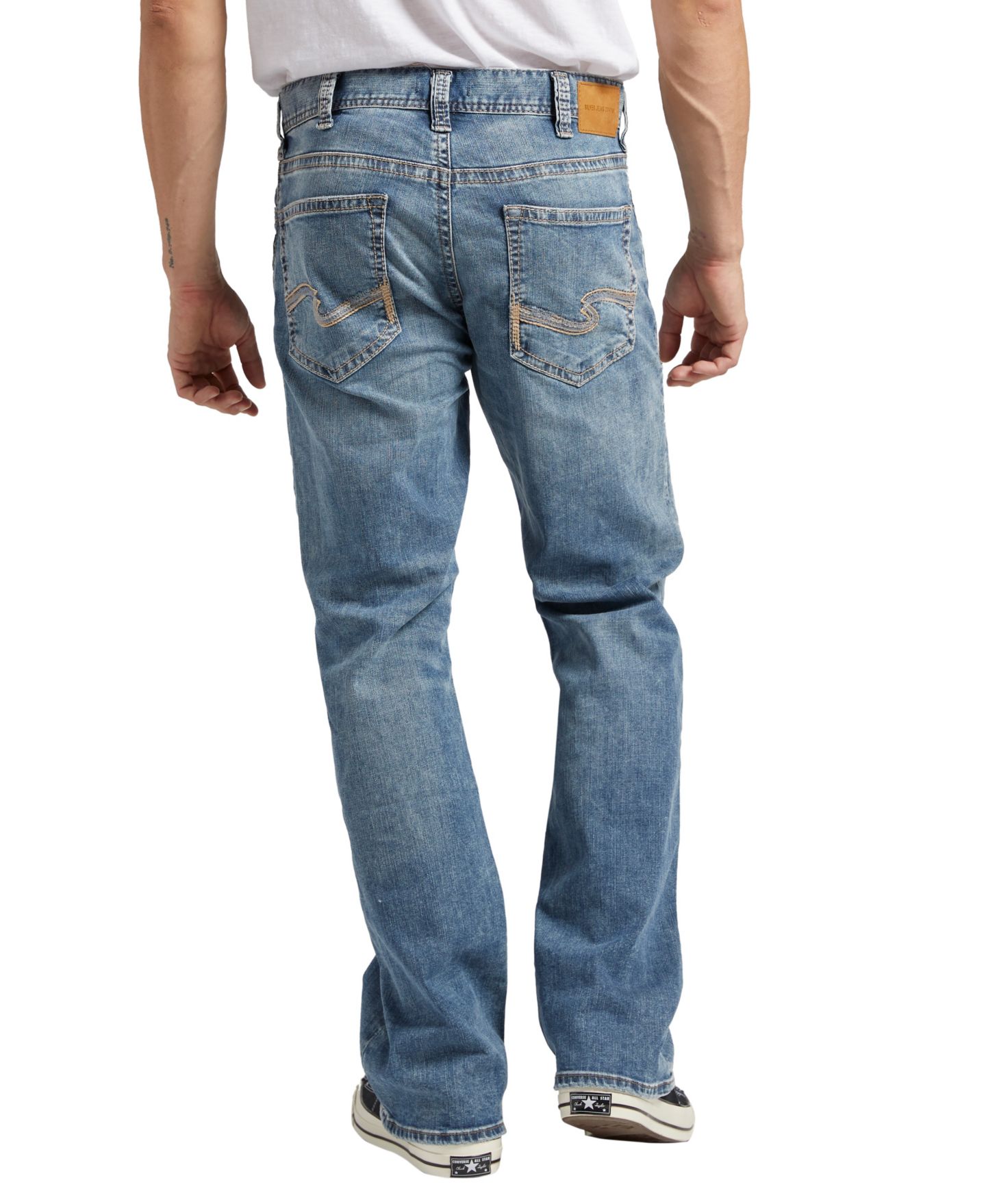 Мужские джинсы Silver Jeans Co. Craig Classic-Fit Bootcut Stretch, цвет: Тёмный синий — фото 1