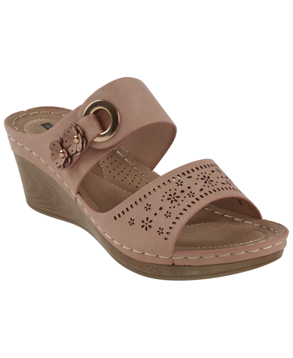 Gc Shoes Women's Theresa Comfort Wedge Sandals In Pink
