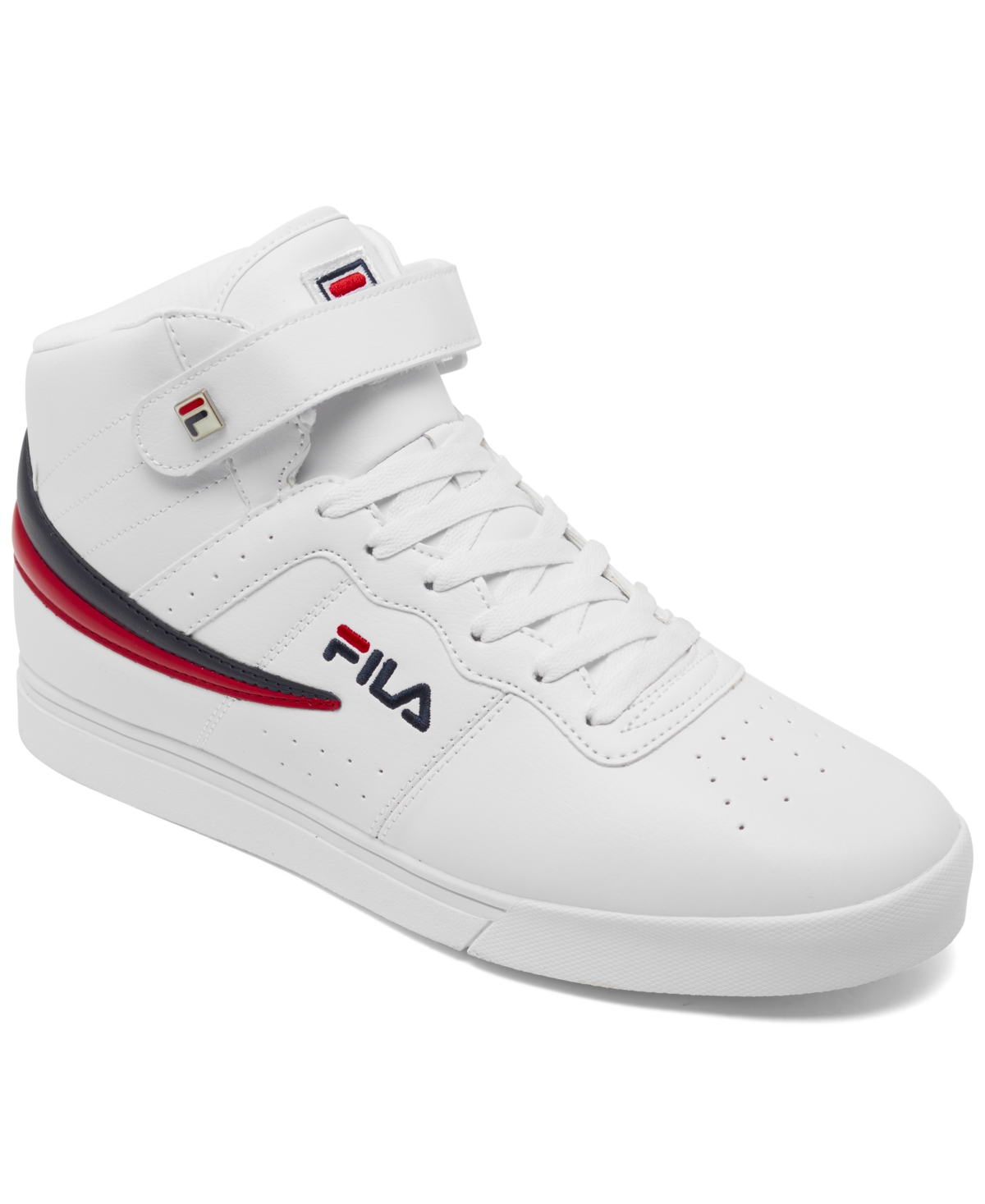 Men's Vulc 13 Mid Plus Casual Sneakers from Finish Line - White, Navy