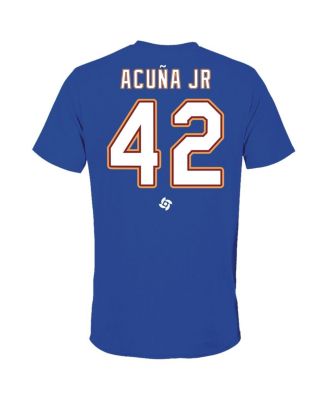 Men's Ronald Acuna Jr. Royal Venezuela Baseball 2023 World Baseball Classic Name and Number T-shirt