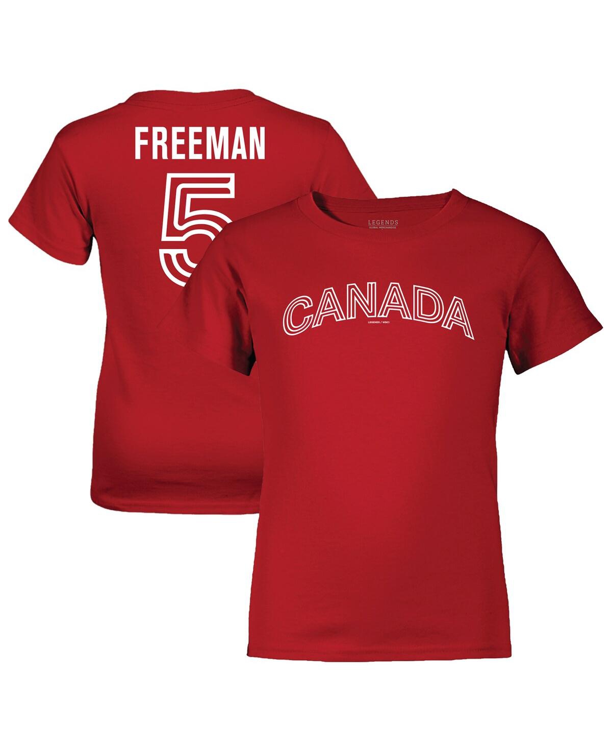 Shop Legends Big Boys And Girls  Freddie Freeman Red Canada Baseball 2023 World Baseball Classic Name And