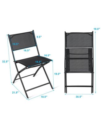 Set of 4 Outdoor Patio Folding Chairs Camping Deck Garden Pool Beach Furniture