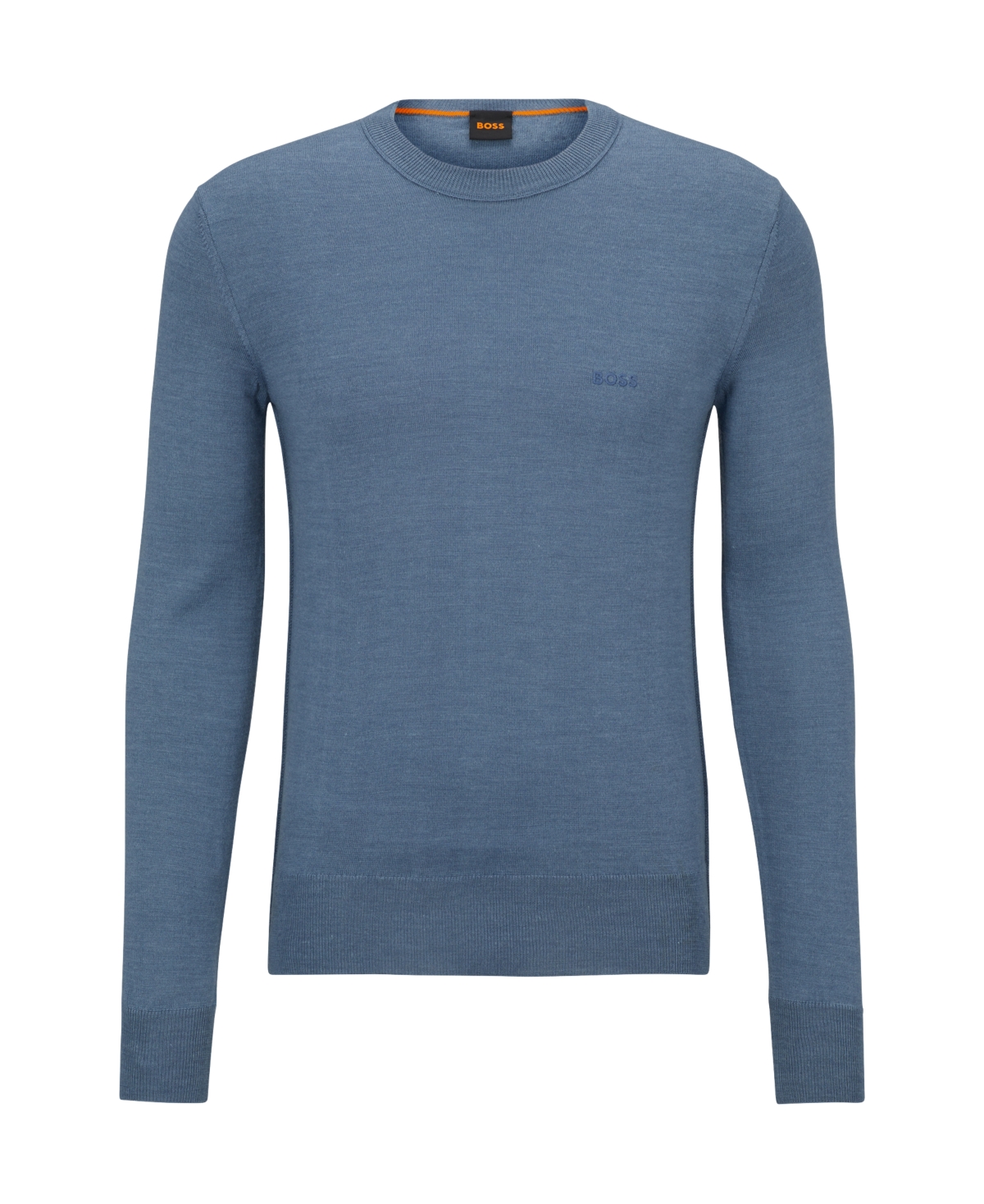 Hugo Boss Boss By  Men's Regular-fit Tonal Logo Crew-neck Sweater, Created For Macy's In Bright Blue