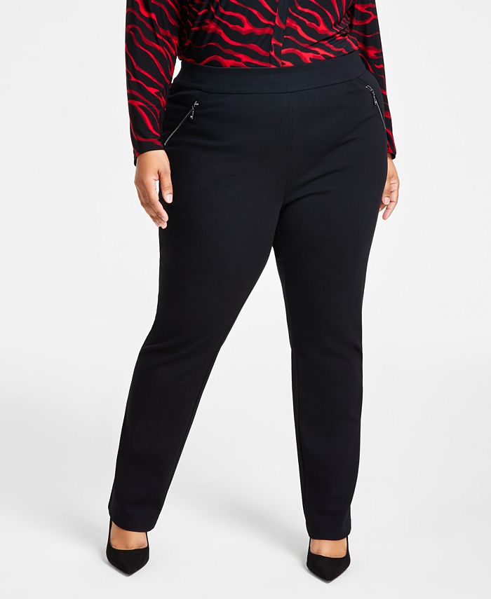 High-Waisted Pull-On Slimming Ankle Pant - 7th Avenue