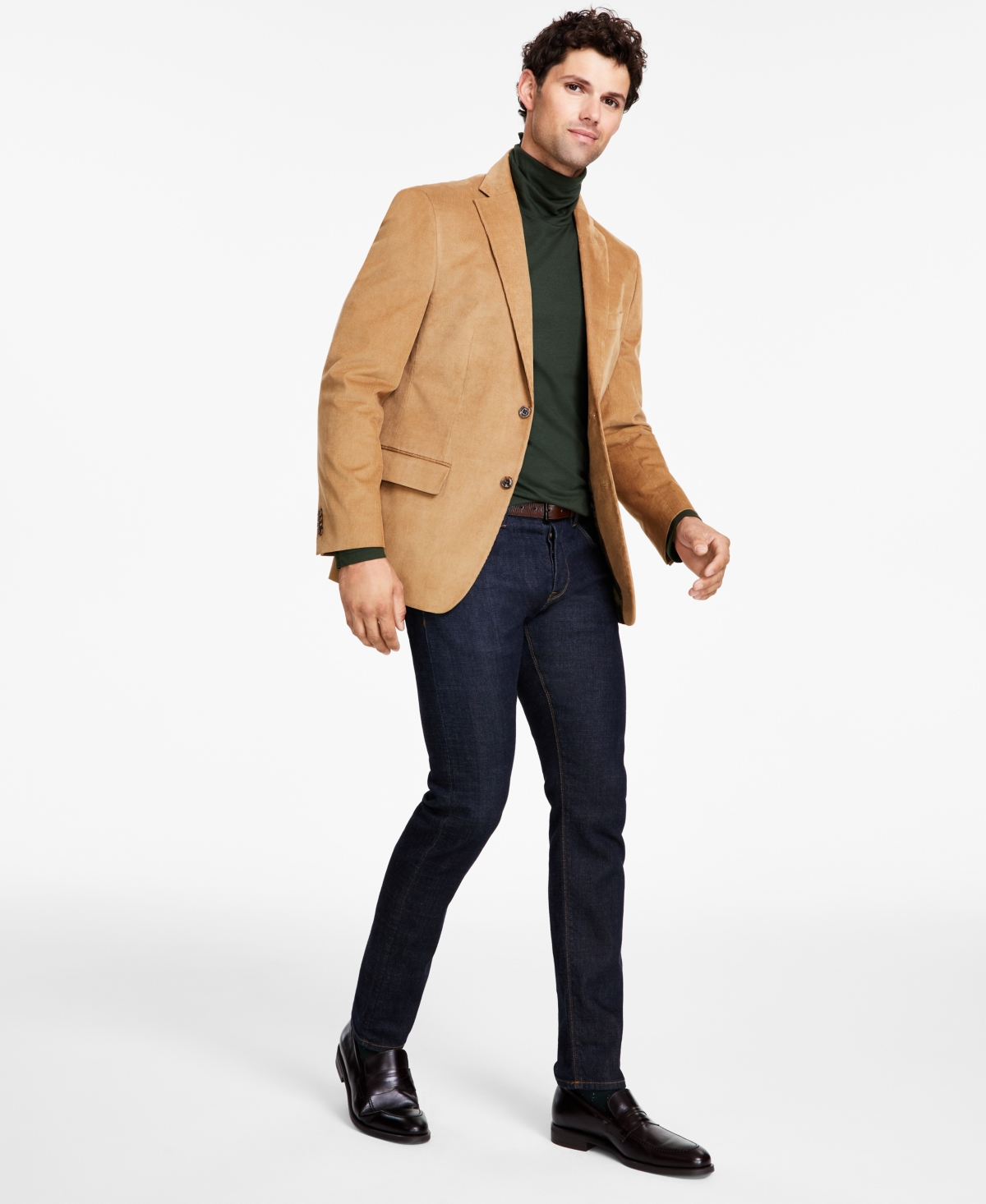 Tommy Hilfiger Men's Modern-fit Corduroy Sport Coat In Khaki