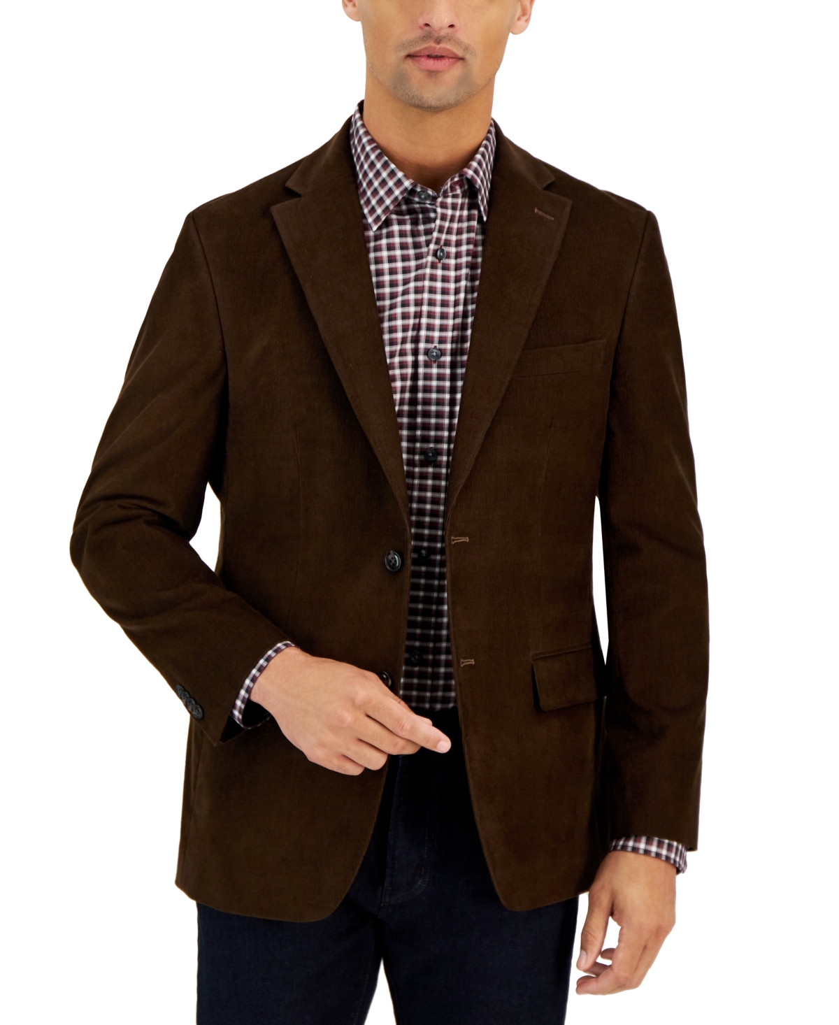 Tommy Hilfiger Men's Modern-fit Corduroy Sport Coat In Brown