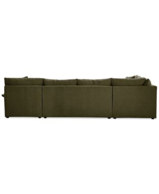 CLOSEOUT! Wrenley 138" 3-Pc. Fabric Sectional Chaise Sleeper Sofa, Created for Macy's