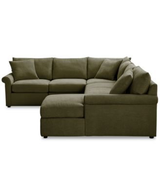 CLOSEOUT! Wrenley 138" 5-Pc. Fabric Modular Sleeper Chaise Sectional Sofa, Created for Macy's