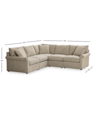 CLOSEOUT! Wrenley 102" 5-Pc. L-Shape Modular Sectional Sofa