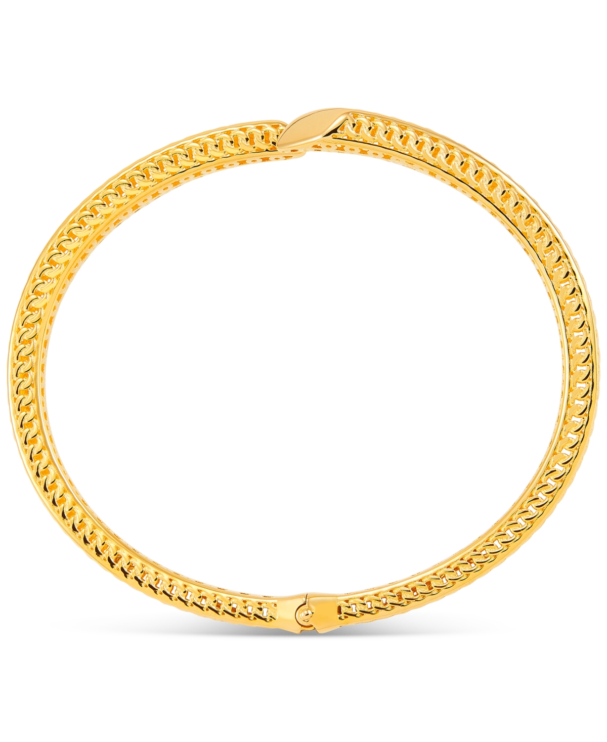 Polished Fancy Bypass Bangle Bracelet in 14k- Gold
