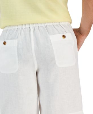 Men's 100% Linen Drawstring Shorts