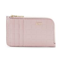 DKNY Grayson Polyurethane Trim and Lining Zip Cardcase Wallet