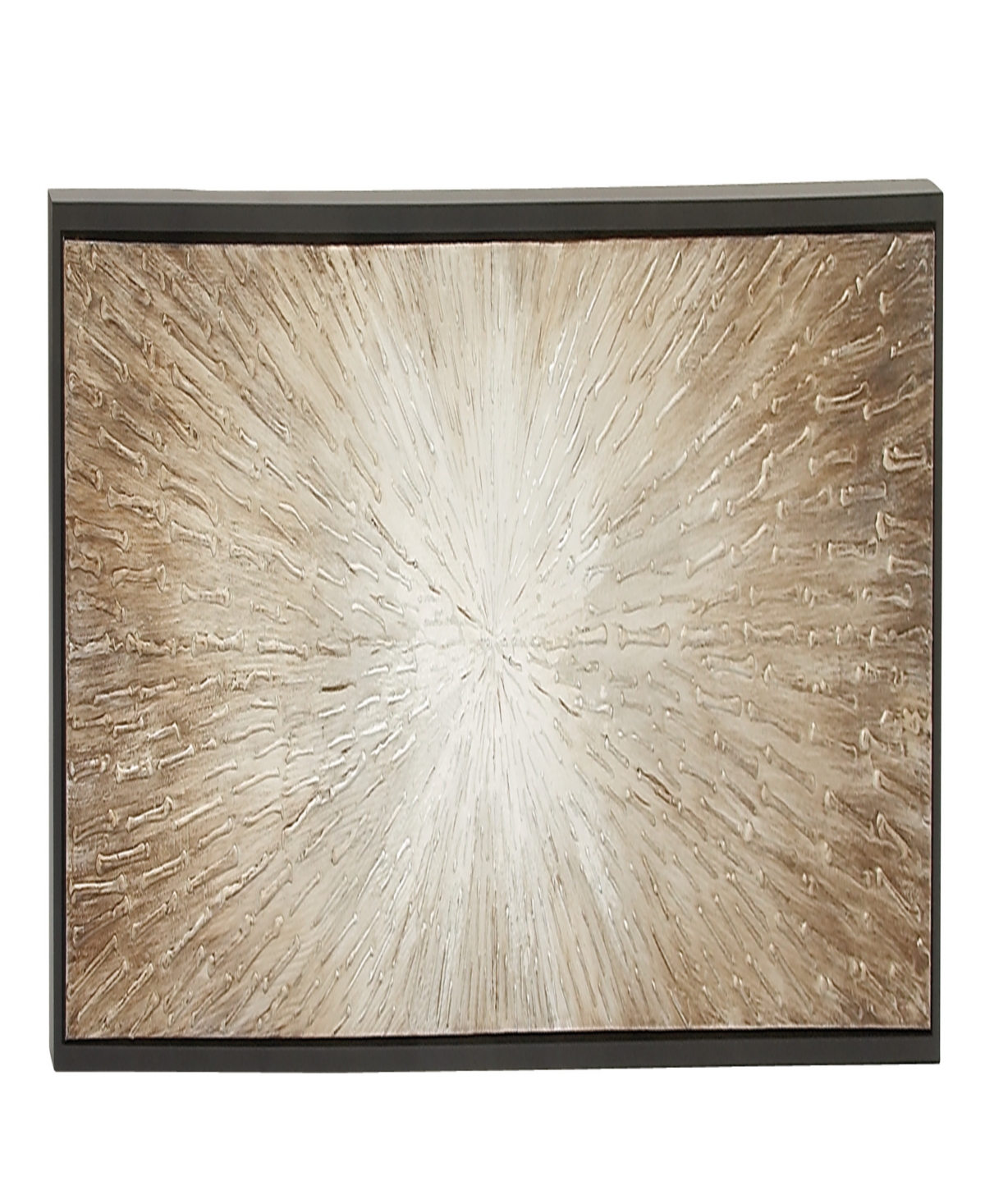 Rosemary Lane Canvas Radial Starburst Framed Wall Art With Black Frame, 71" X 1" X 20" In Brown
