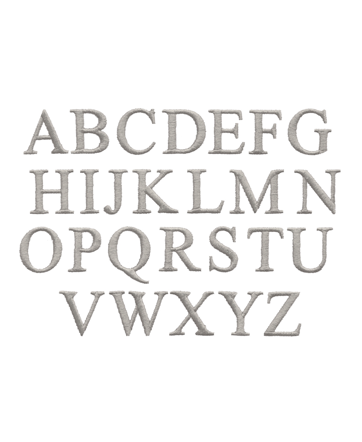 Linum Home Bookman Gray Font Monogrammed Luxury 100% Turkish Cotton Novelty 2-Piece Towels, 16