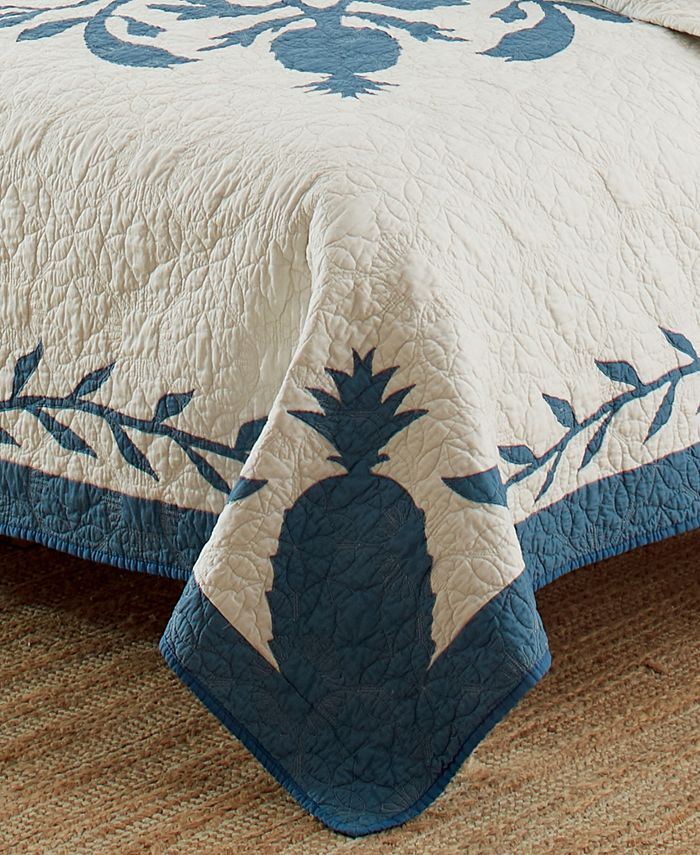 Tommy Bahama Home Tommy Bahama Aloha Pineapple Embroidered Quilt, Full/Queen Macy's