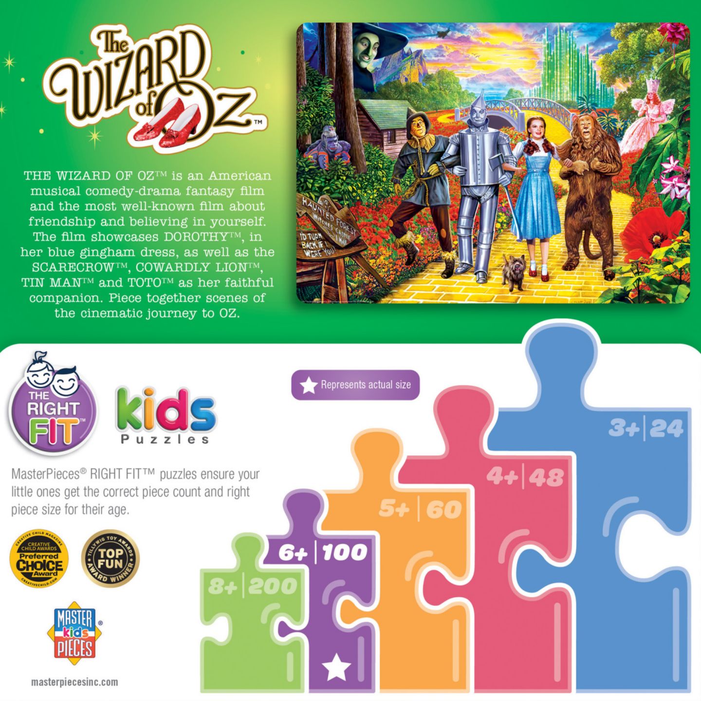 Детский пазл MasterPieces Puzzles The Wizard of Oz - 100 Piece Jigsaw Puzzle, цвет: Разноцветный — фото 3