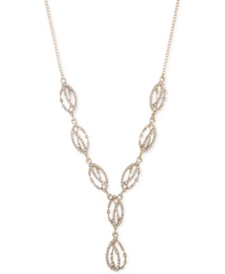 Givenchy - Crystal Open Y Necklace, 16" + 3" extender