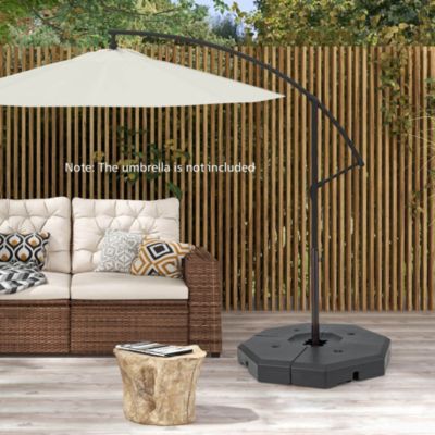 4PCS Patio Cantilever Offset Umbrella Weights Base Plate Set