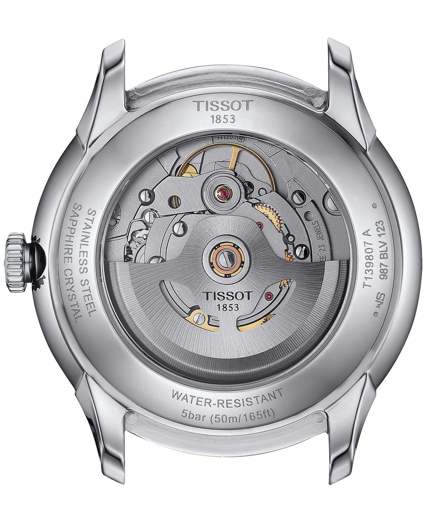 Часы Tissot Unisex Swiss Automatic Chemin des Tourelles Powermatic 80 Stainless Steel Bracelet Watch 39mm — фото 3