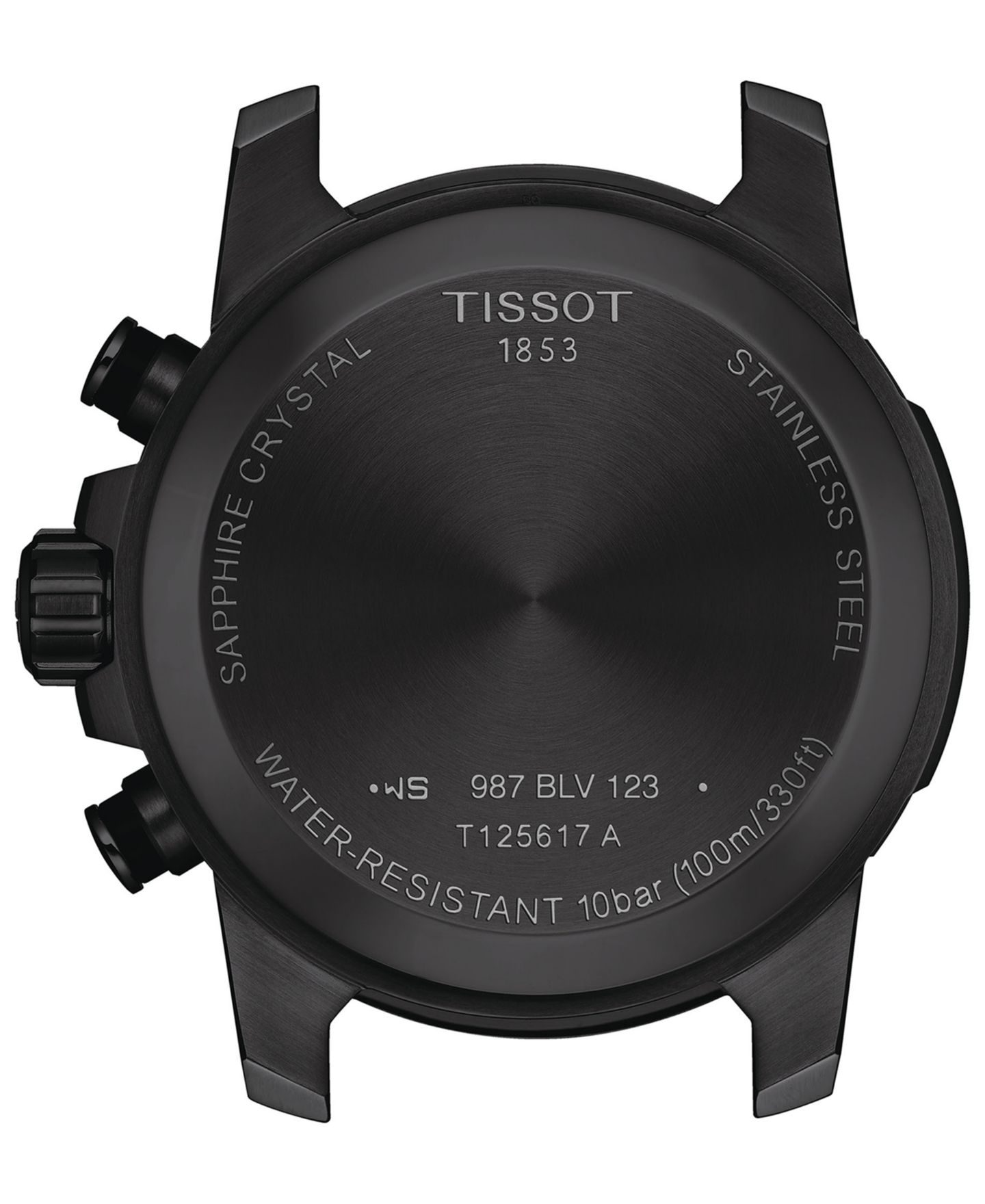 Мужские часы Tissot Swiss Chronograph Supersport Black Leather Strap Watch 46mm — фото 3