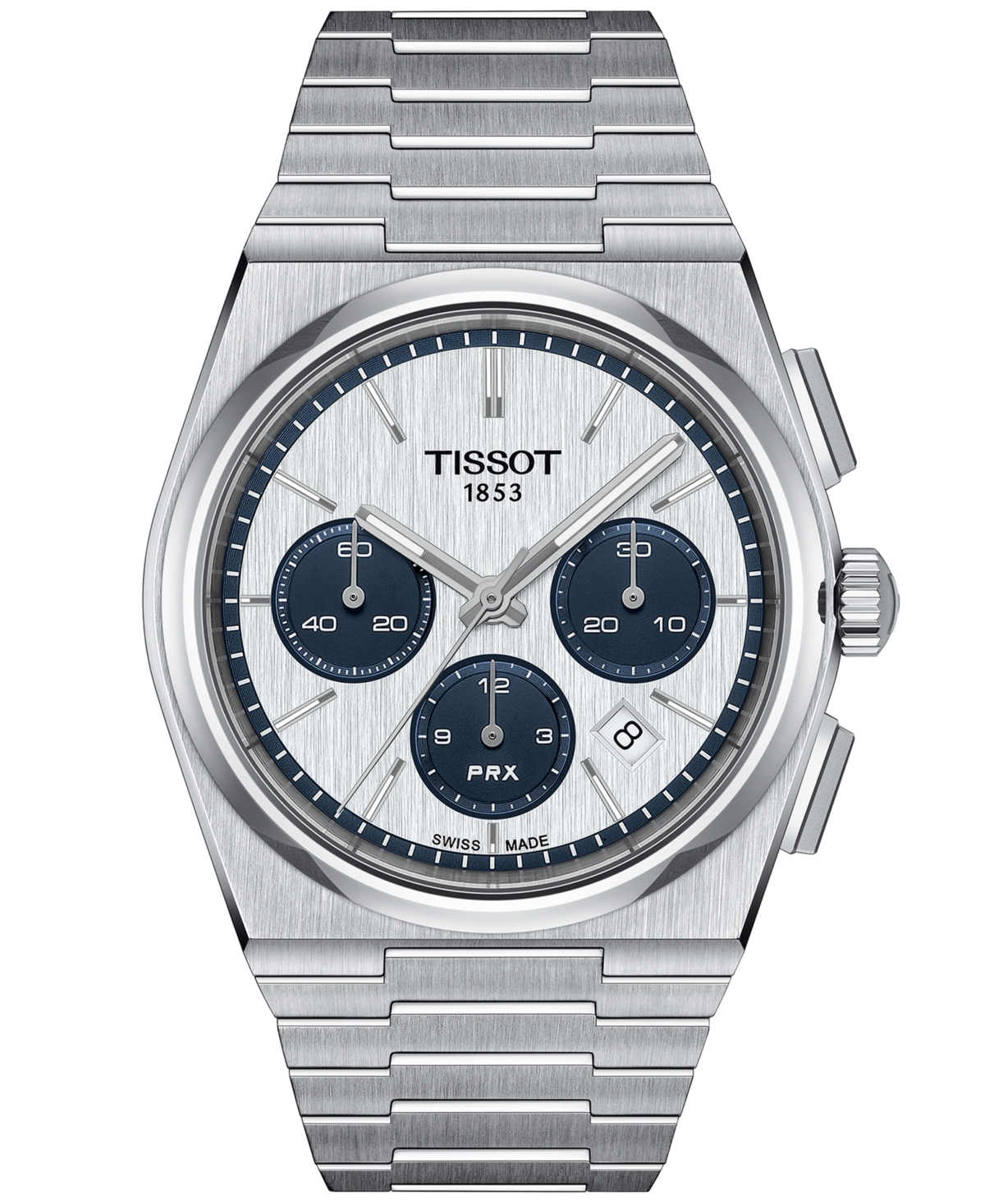 Shop Tissot Men's Swiss Automatic Chronograph Prx Stainless Steel Bracelet Watch 42mm In No Color
