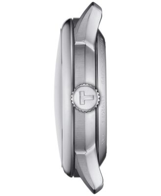 Women's Swiss Automatic Chemin des Tourelles Powermatic 80 Red Leather Strap Watch 34mm