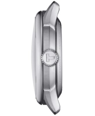 Women's Swiss Automatic Chemin des Tourelles Powermatic 80 Blue Leather Strap Watch 34mm