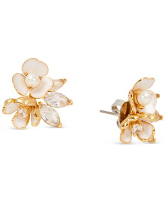 Kate spade new york crystal flower stud hot sale earrings