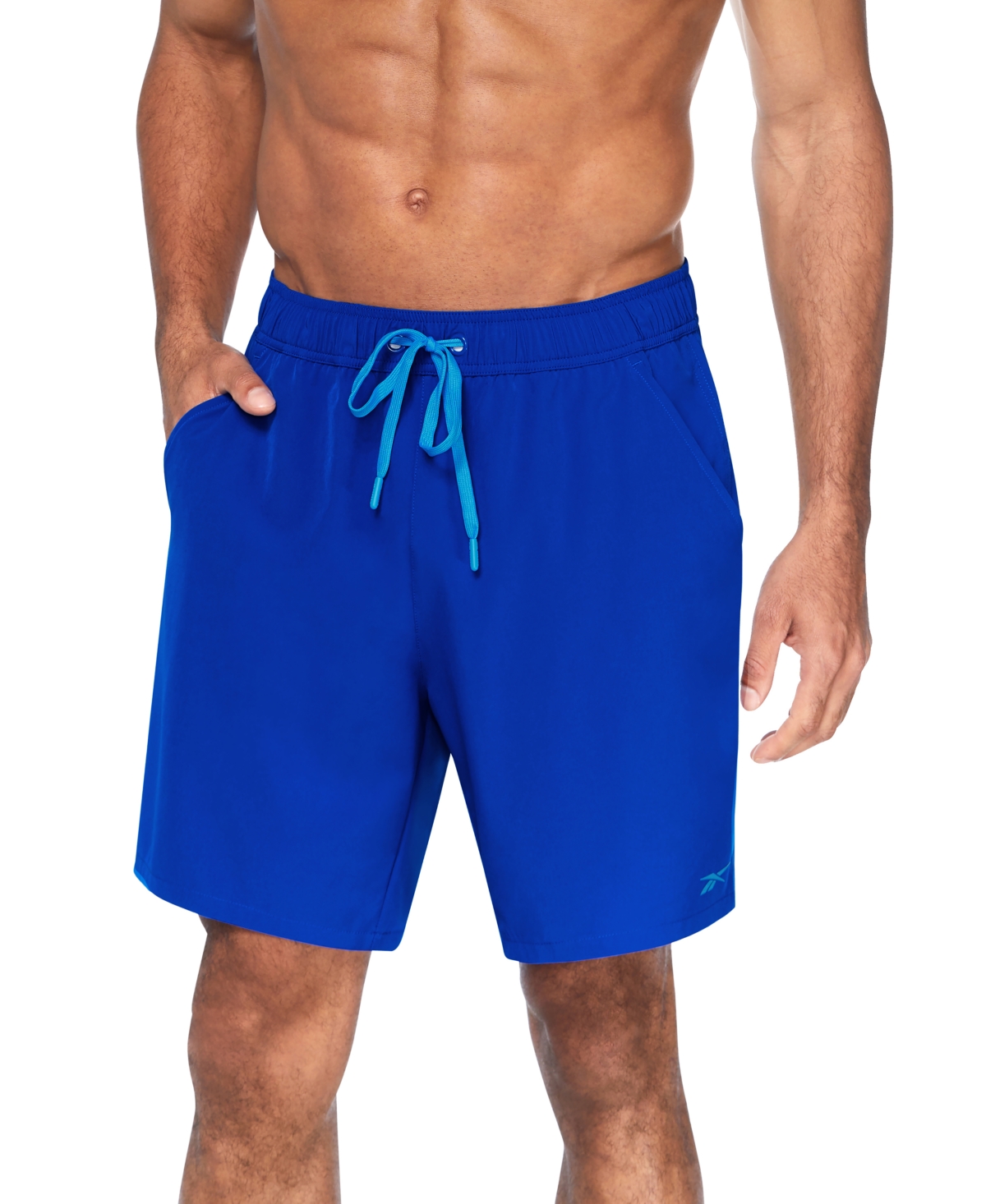 Shop Reebok Men's Quick-dry 7" Core Volley Swim Shorts In Blue