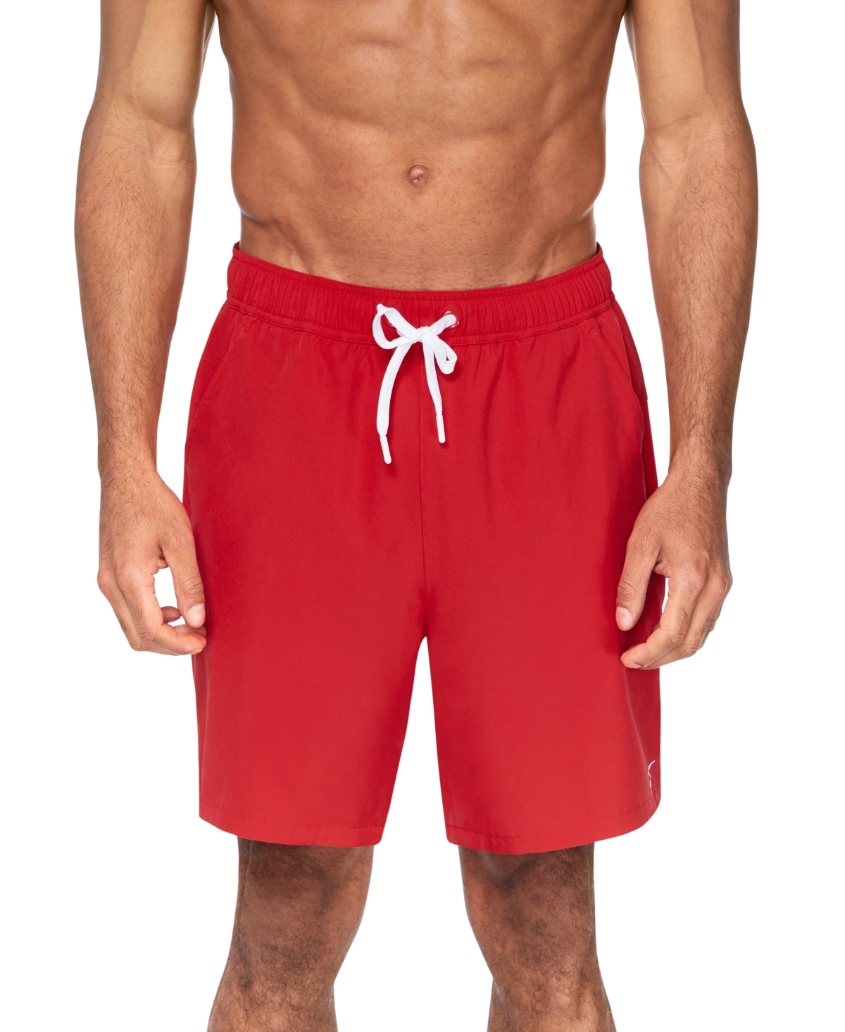 Reebok Men's Quick-dry 7" Core Volley Swim Shorts In Red