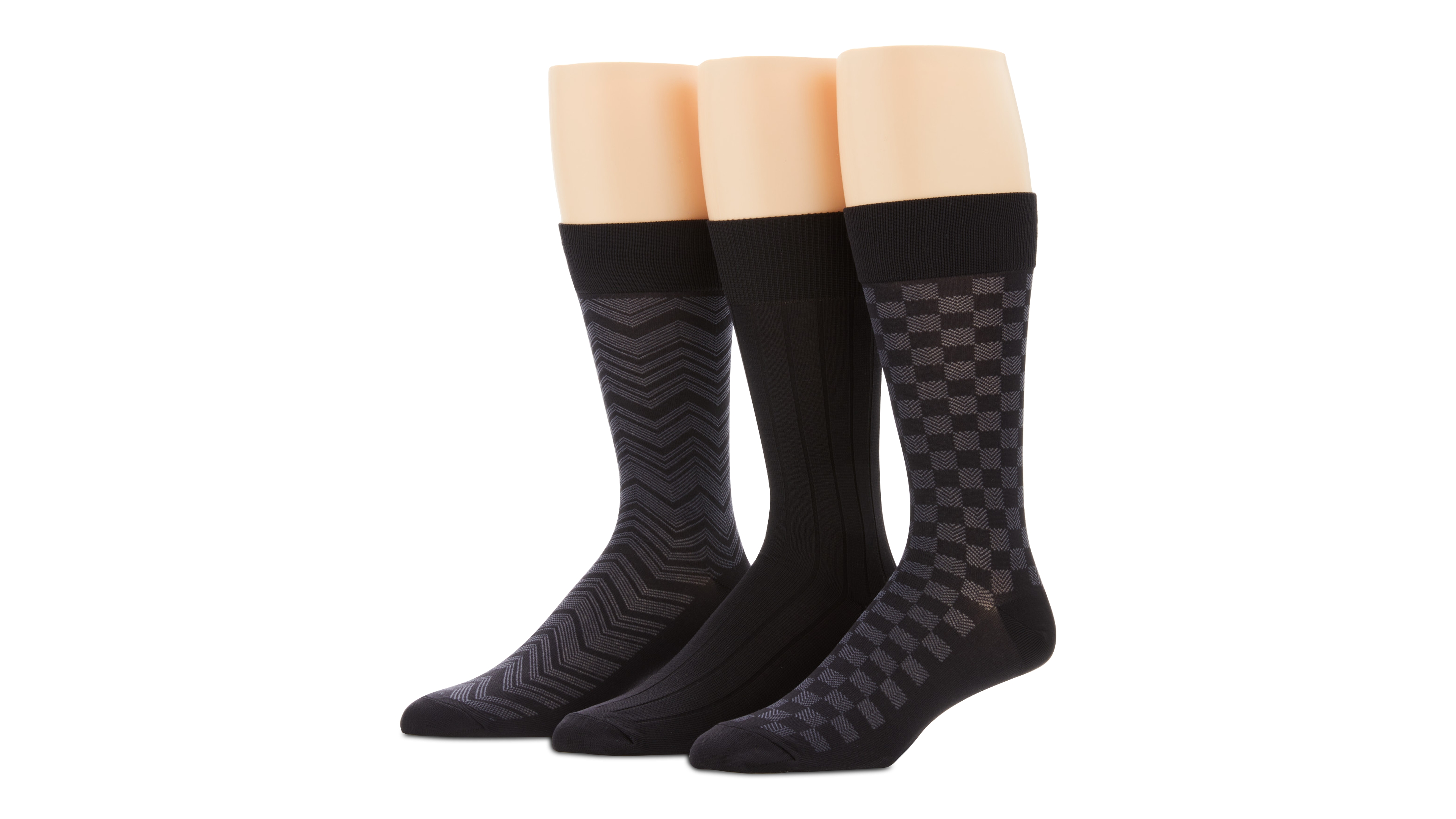 Perry Ellis Men's 3-Pk. Microfiber Patterned Socks