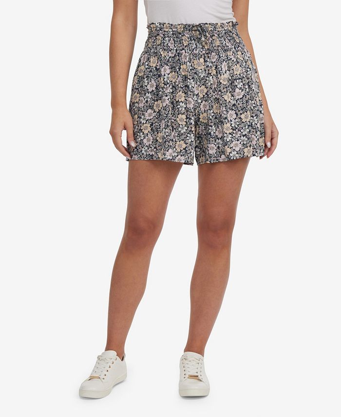 Laundry by Shelli Segal Women's Flared Shorts with Smoked Waist Macy's