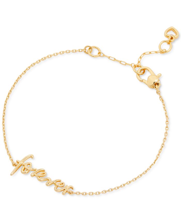 kate spade new york Say Yes Gold-Tone Forever Chain Bracelet & Reviews ...