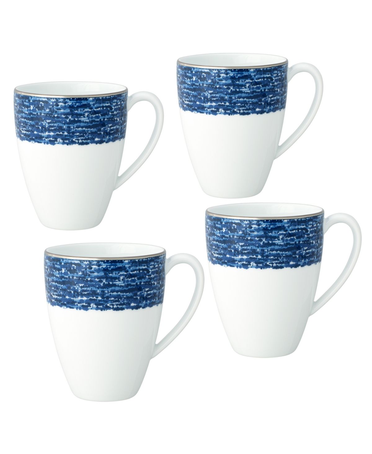 Noritake Rill 4 Piece Mug Set , Service For 4 In Blue