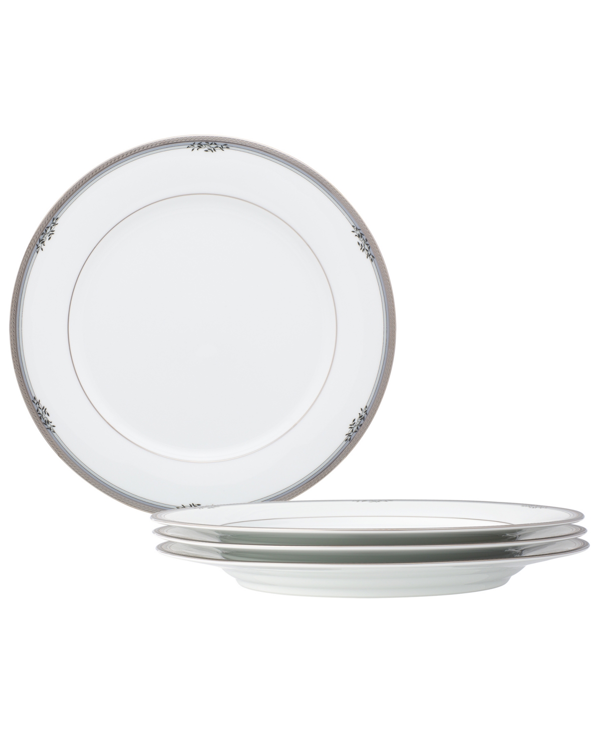 Noritake Laurelvale 4 Piece Dinner Plate Set, Service For 4 In White
