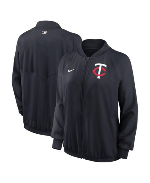 Женские куртки Nike Women's Minnesota Twins Navy Authentic Collection Team Raglan Performance Full-Zip Jacket