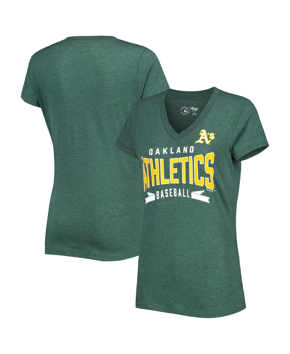 Women's G-iii 4Her by Carl BanksOakland Athletics Dream Team V-Neck T-shirt - Green