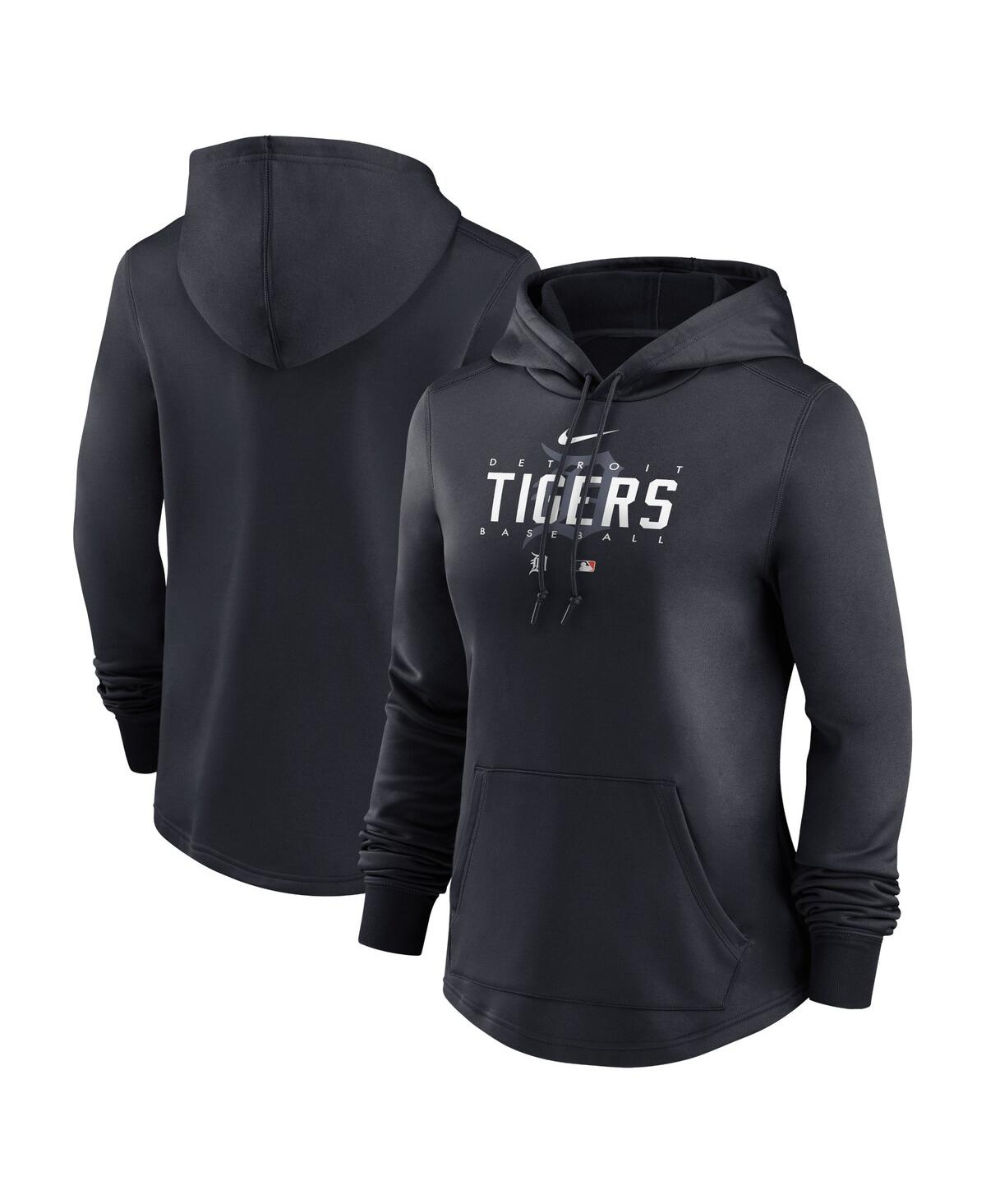Shop Nike Women's  Navy Detroit Tigers Authentic Collection Pregame Performance Pullover Hoodie