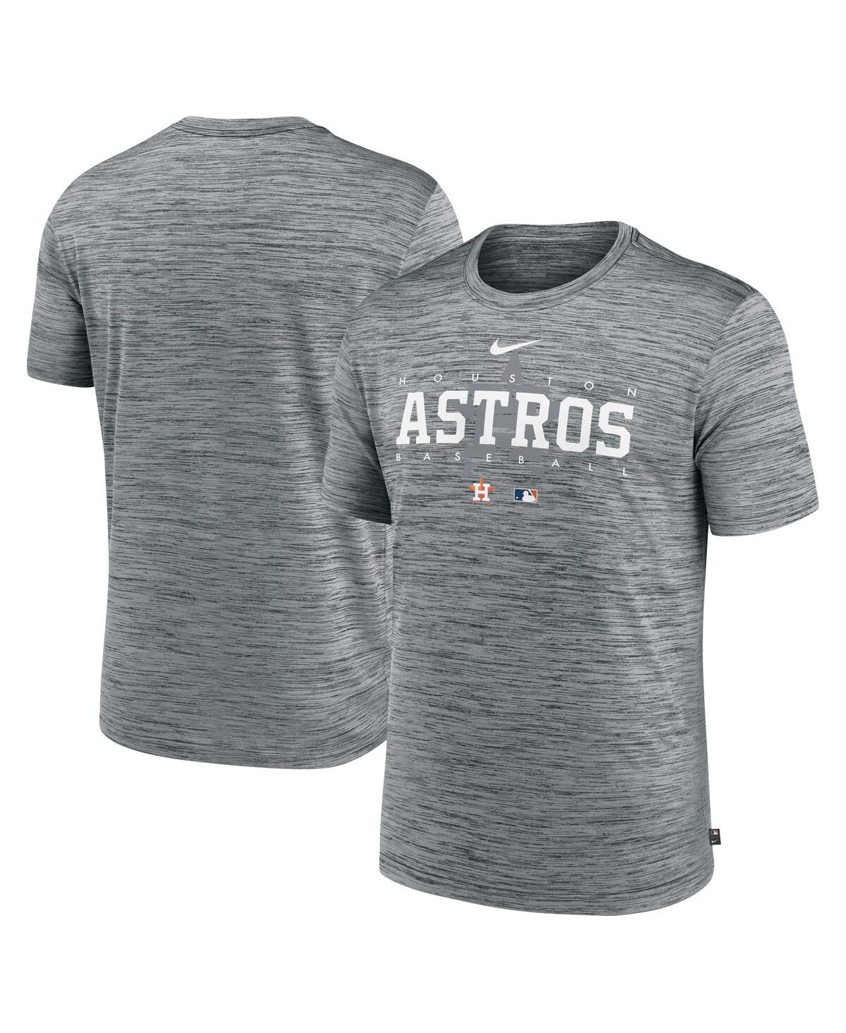 Men's NikeHouston Astros Authentic Collection Velocity Performance Practice T-shirt - Heather Gray