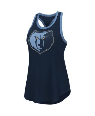 Women's Navy Memphis Grizzlies Showdown Scoop-Neck Racerback Tank Top
