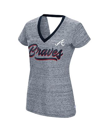 Touch Women's Navy Atlanta Braves Halftime Back Wrap Top V-Neck T-shirt -  Macy's