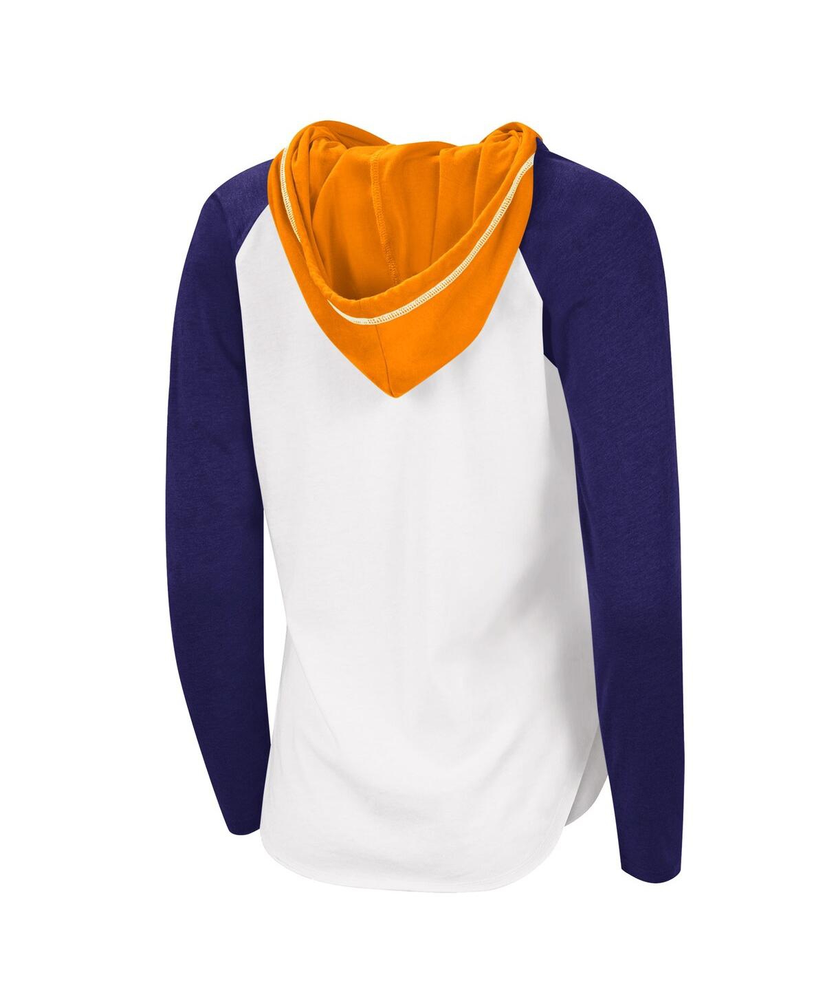 Shop G-iii 4her By Carl Banks Women's  White Phoenix Suns Mvp Raglan Hoodie Long Sleeve T-shirt