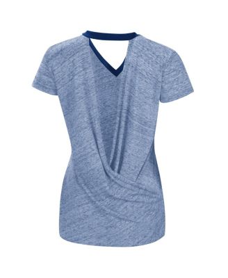 Women's Royal New York Mets Halftime Back Wrap Top V-Neck T-shirt