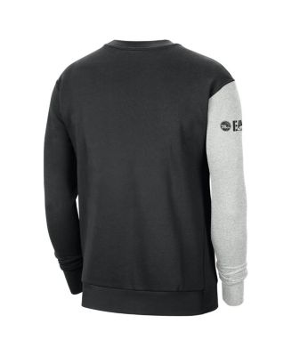 Men's Black, Heather Gray Philadelphia 76ers Courtside Versus Force & Flight Pullover Sweatshirt