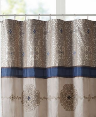 Donovan Embroidered Shower Curtain, 72" x  72"