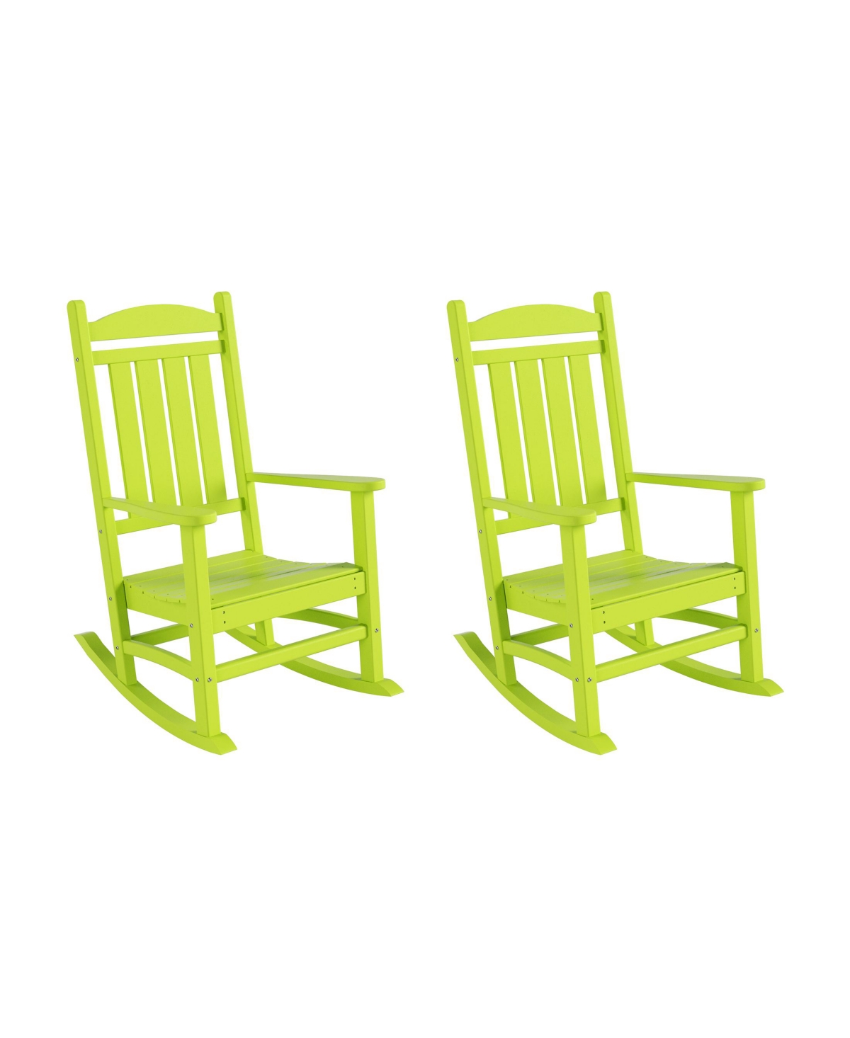 WestinTrends All-Weather Outdoor Patio Poly Classic Porch Rocking Chair (Set of 2)