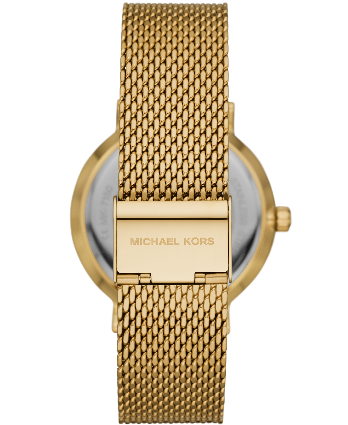 Shop Michael Kors Men's Auden Quartz Three-hand Gold-tone Mesh Watch 42mm