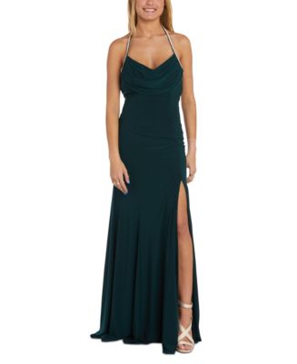 Morgan & Company Juniors' Embellished-Strap Jersey Gown - Macy's
