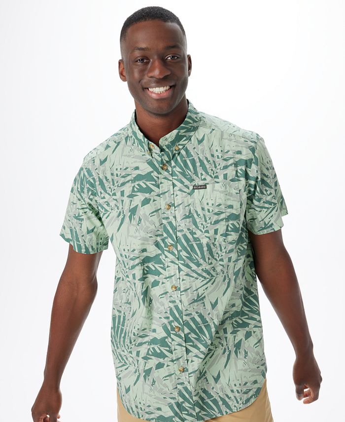 Columbia Men's Rapid Rivers Printed Short Sleeve Shirt with a Booney ...