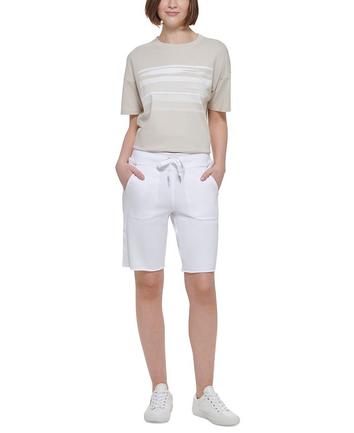 Calvin Klein Women's French Terry Bermuda Shorts - Macy's